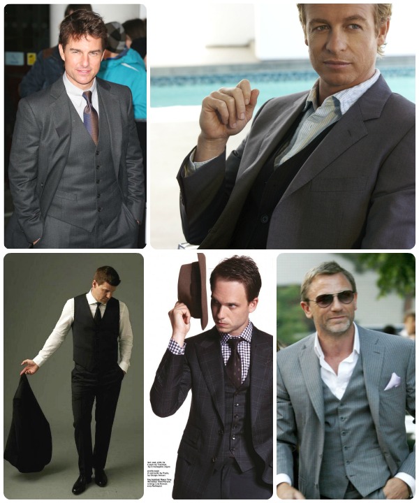 Alla klär i tredels kostym - Tom Cruise, Simon Baker från the Mentalist, Daniel Craig eller Mr Bond, och många fler kända skådisar